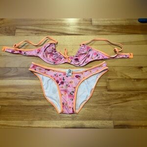 Body Glove Pink and Orange Floral Bikini